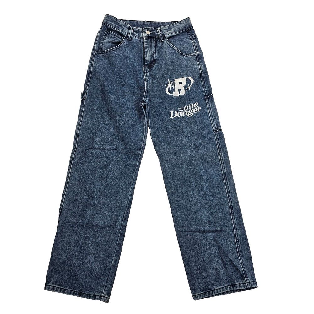 Mens One Danger Carpenter Studied Baggy Jeans Hip Hop Y2K Streetwear Size Medium